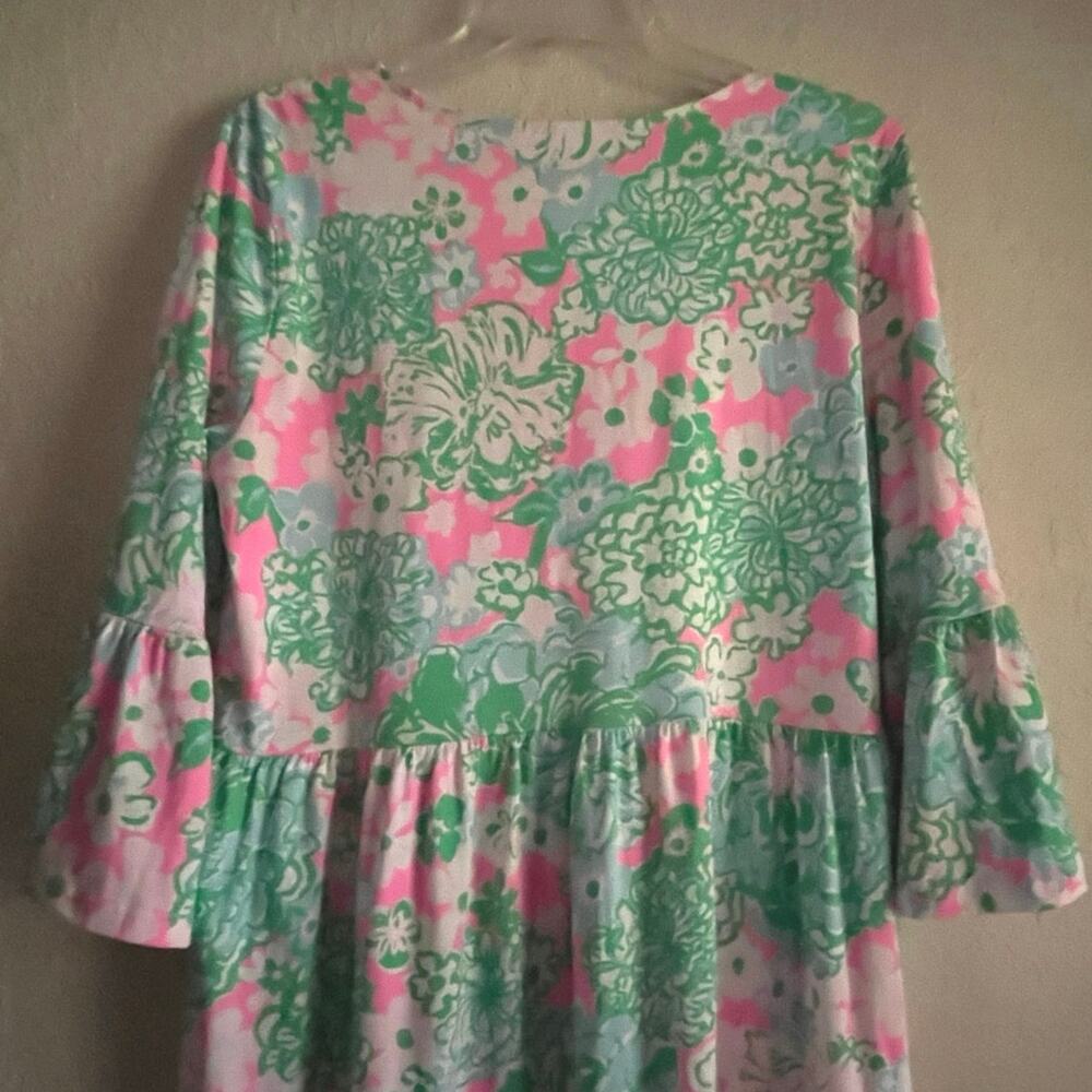 Lilly Pulitzer Multi Plumes in Bloom Jannie Dress Womens Size L Feminine Travel - Picture 5 of 16